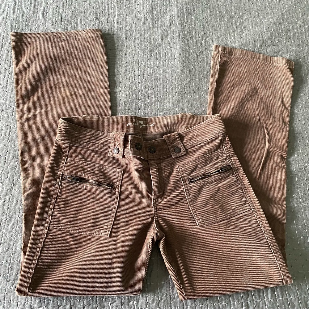 7 for Mankind corduroy pants with zipper accent